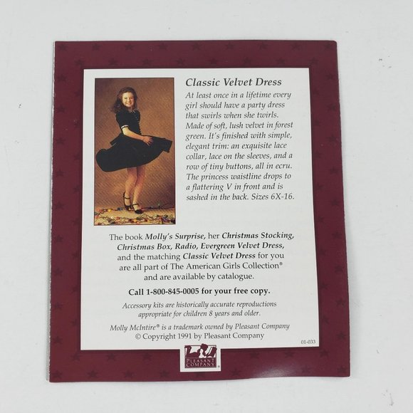 American Girl Molly's Christmas Story Pamphlet Pleasant Company Vintage 1991 - Picture 2 of 2